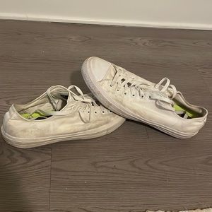 Low top converse. All white. Size 11.